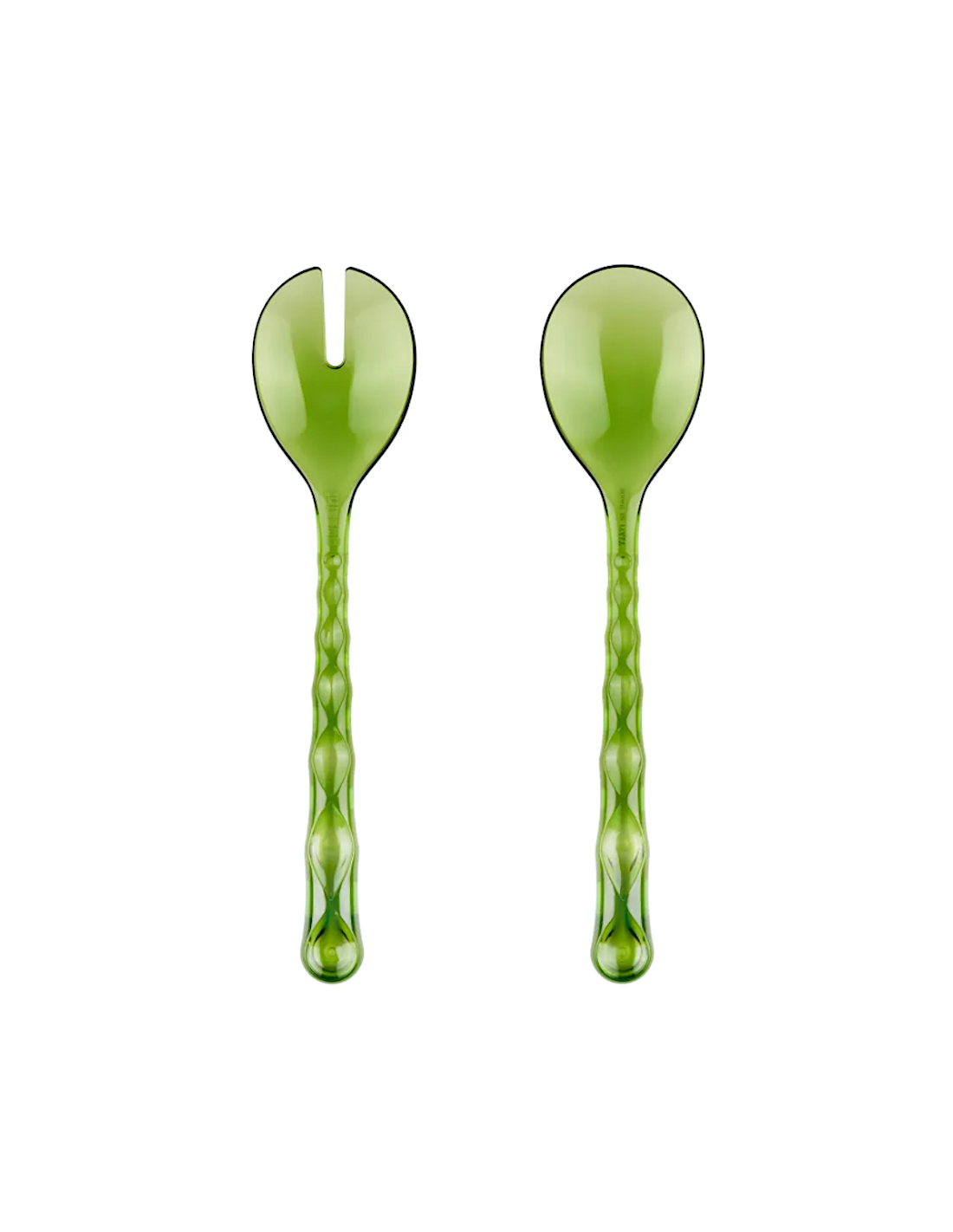 TAVOLA E CUCINA: vendita online Guzzini, Vanity, Posate Insalata, Verde Ninfea, Bio-Based SAN, Bio-Based SMMA, 28 cm, Gift Bo...