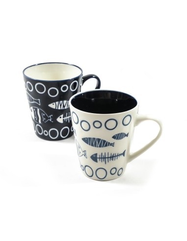 TAZZA 23410 DECORO MARE 340ML ASSORTITO PORCELLANA