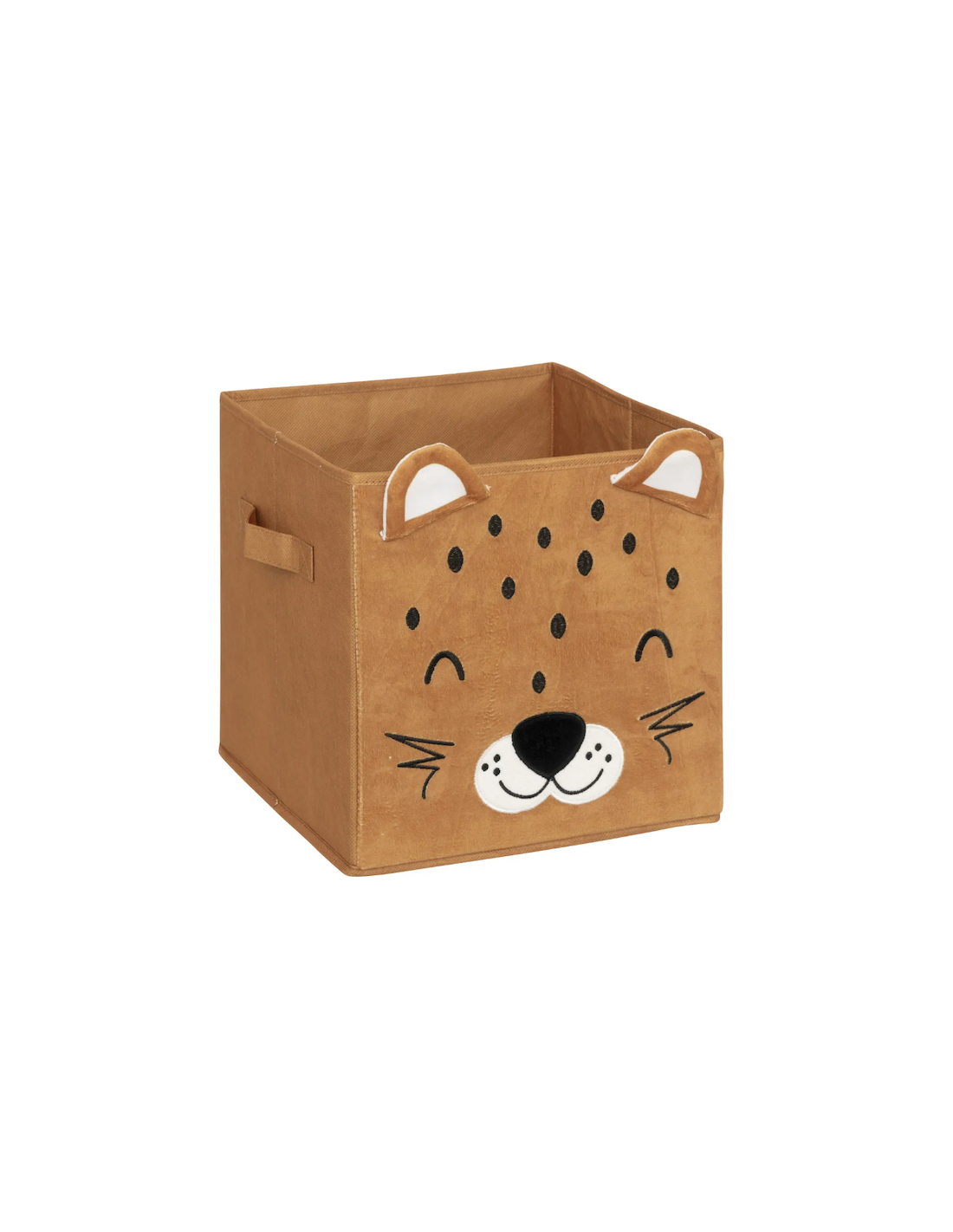 Contenitore bambini Leopardo Atmosphera Velluto Beige 29x29 cm shopincasa.it