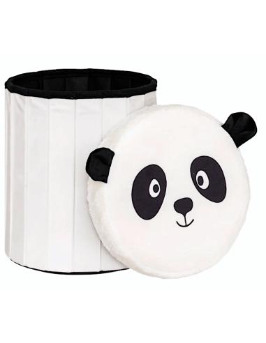 Pouf-coffre pieghevole Panda "Andy" per bambini 30x36 cm shopincasa.it