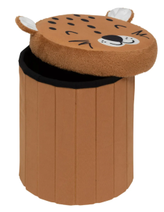 Pouf-coffre pieghevole Leopardo "Anoki" per bambini 30x36 cm shopincasa.it