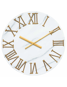 Orologio da parete Alisha Atmosphera in metallo effetto marmo D. 56 cm | shopincasa.it