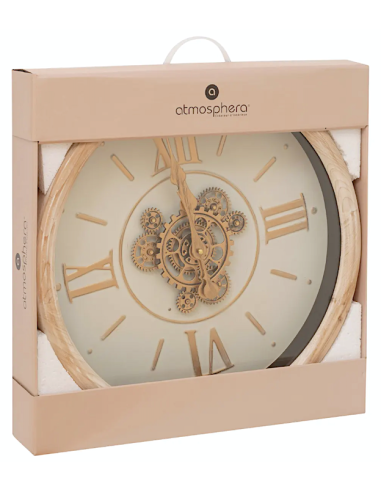 OROLOGIO PARETE 206478 SONIKA D50CM MDF BEIGE