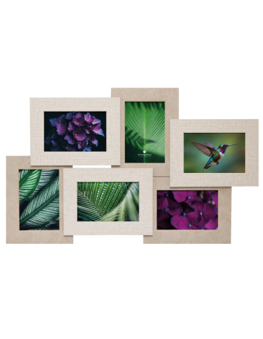 PORTAFOTO 206499 HEDILE 6 CORNICI 59X36CM PLASTICA BEIGE