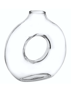 Atmosphera Vaso Trasparente Circle in Vetro H25,5 cm | shopincasa.it