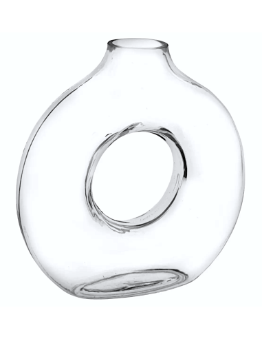 Atmosphera Vaso Trasparente Circle in Vetro H25,5 cm | shopincasa.it