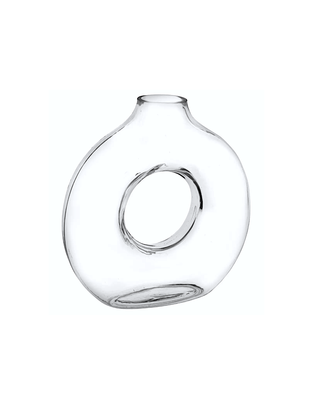 Atmosphera Vaso Trasparente Circle in Vetro H25,5 cm | shopincasa.it