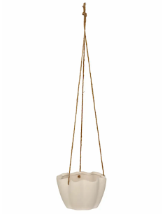 Cache-pot sospeso Wild ceramica bianca H17 cm Atmosphera shopincasa.it