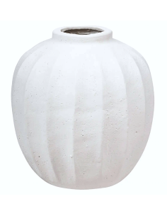 Atmosphera Vaso a Sfera Amia in Ceramica Bianca H28 cm | shopincasa.it