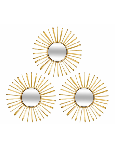 Set di 3 specchi Warren oro Ø24,5 cm Atmosphera | shopincasa.it