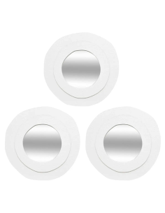Set di 3 specchi rotondi Emily bianchi Ø25 cm Atmosphera | shopincasa.it