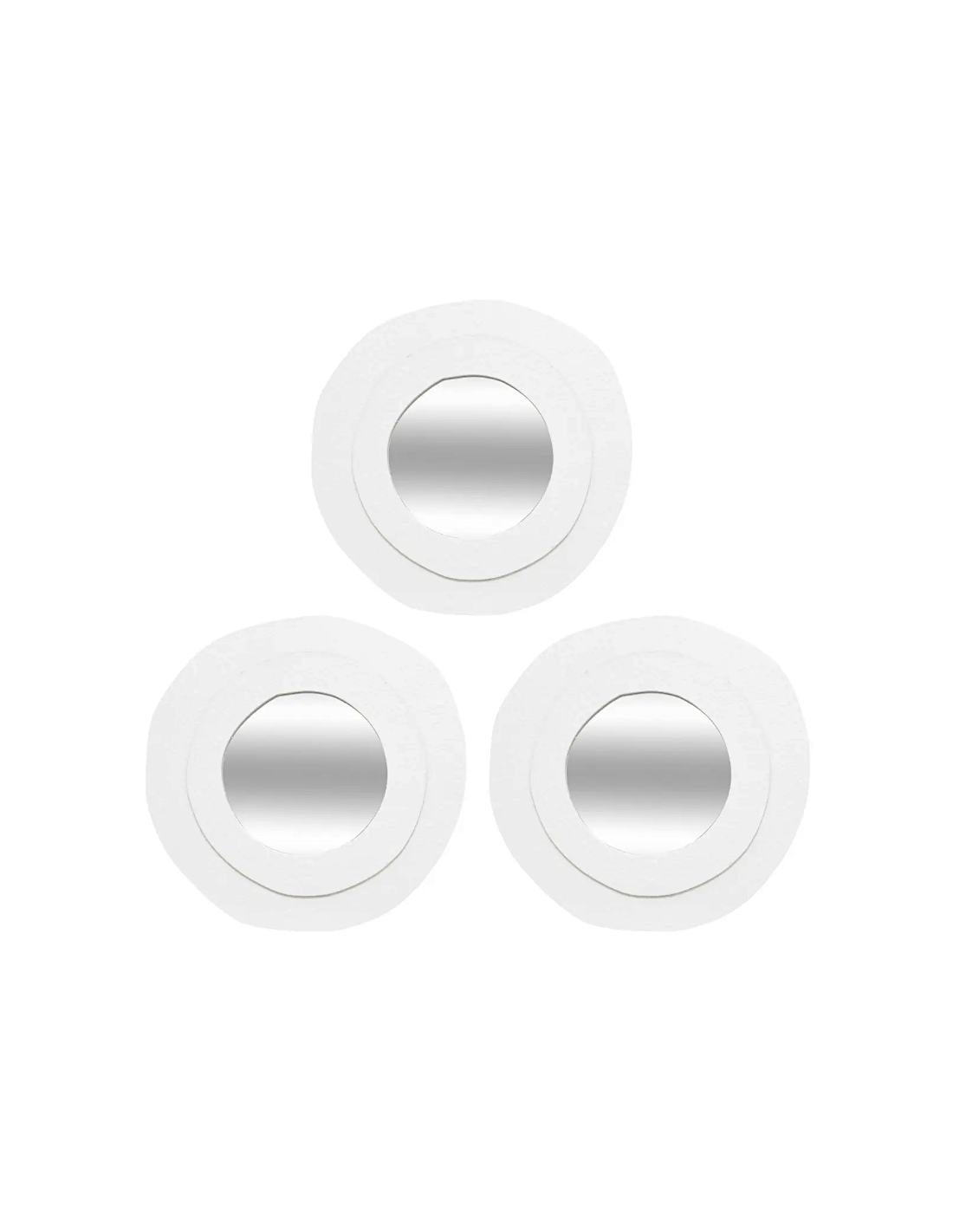 Set di 3 specchi rotondi Emily bianchi Ø25 cm Atmosphera | shopincasa.it