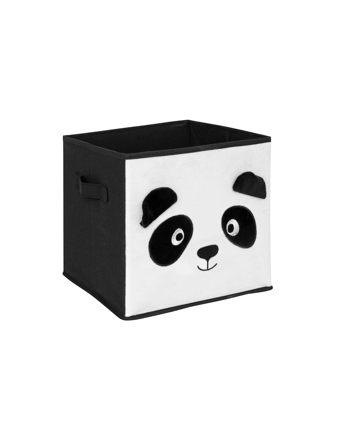 Contenitore bambini Panda Atmosphera Velluto Bianco/Nero 29x29 cm shopincasa.it