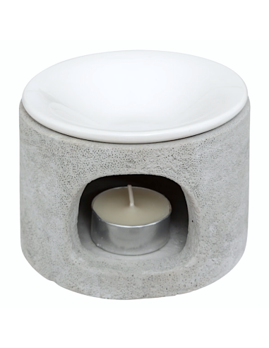 BRUCIAESSENZA 207018 OLIA 11X8CM CEMENTO GRIGIO