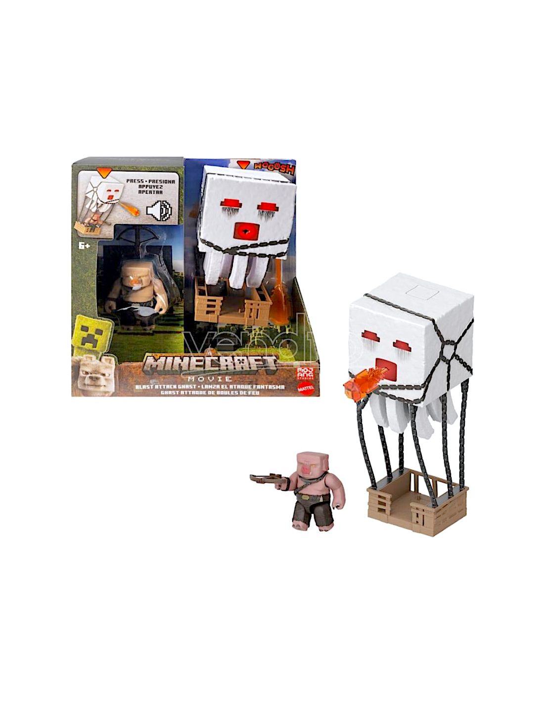 Ghast Attacco Esplosivo Minecraft con Piglin Guerriero | Shopincasa.it