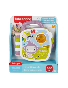 Fisher-Price Libro delle Canzoncine della Scimmietta Viola, giocattolo musicale interattivo per neonati e bambini dai 6 mesi.