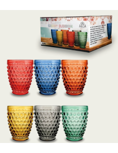 CONF 6 BICCHIERI 58850 BLOSSOM 27ML MULTICOLOR