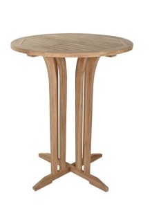 TAVOLO BAR MB218384 TEAK 90X90X110CM NATURALE MARRONE