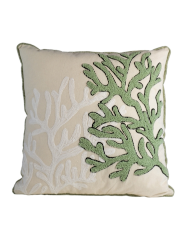 CUSCINO 141368 CORALLO VERDE 40X40CM COTONE/POLIESTERE