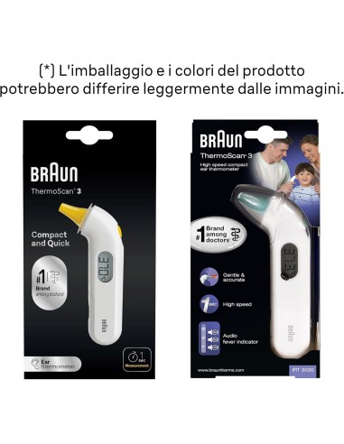 Braun ThermoScan 3 – Termometro Auricolare Rapido e Affidabile