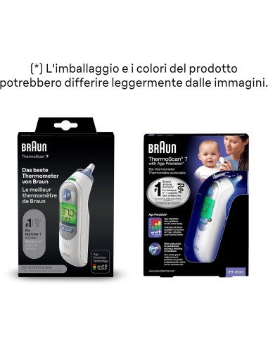 Braun ThermoScan 7 – Termometro Auricolare con Tecnologia Age Precision