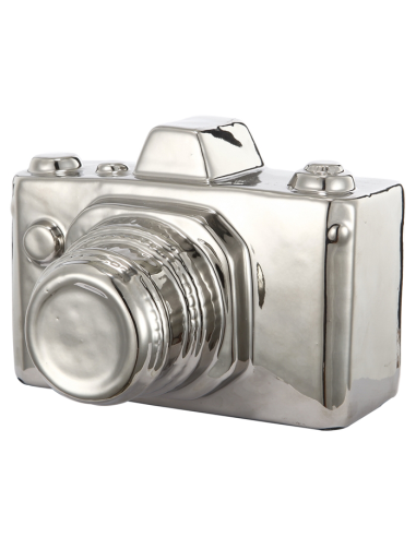 FIGURA FOTOCAMERA 802398 CERAMICA ARGENTO 15X13X11CM