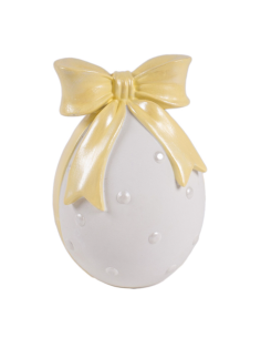 UOVO 140992 CON FIOCCO RESINA 8X12CM