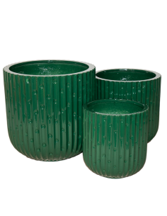 VASO 140499 2 MIS VETRORESINA VERDE 24X25CM
