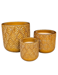 VASO 140561 2 MIS CERAMICA SENAPE 20X20CM