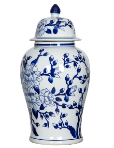 POTICHE 802461 PORCELLANA 24X46CM DECORO BLU