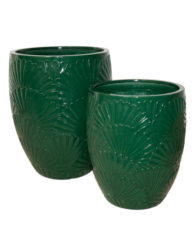 VASO 140498 2 MIS VETRORESINA VERDE 40X44CM