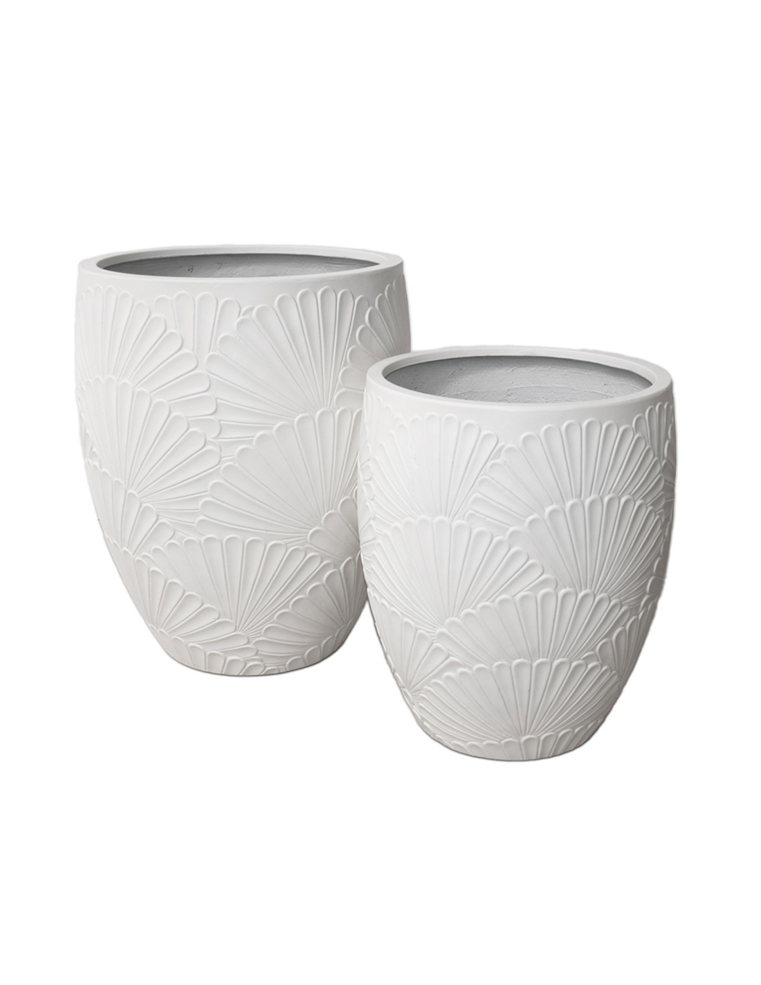VASO 140506 2 MIS VETRORESINA AVORIO 40X44CM