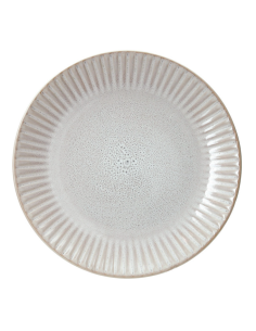 CONFEZ.12 PIATTO PIANO MELANGE AVORIO STONEWARE