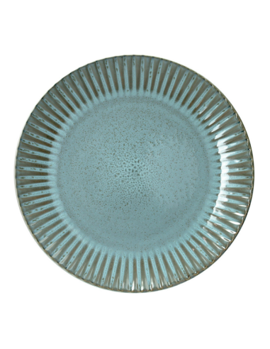 CONFEZ.12 PIATTO PIANO ACQUAMARINA MELANGE STONEWARE