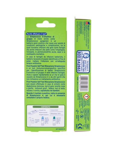 First Praedict Self Test Streptococco Bambini 2+ | Test Rapido | ShopInCasa.it