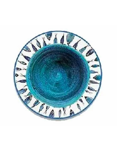 PIATTO FONDO MELAMINA 20CM DECORO FISH
