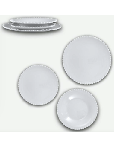 PIATTO FRUTTA MELAMINA 22CM PERLA