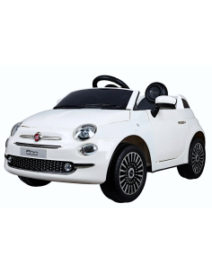 Auto elettrica bambini Fiat 500 12V bianca con telecomando | shopincasa.it