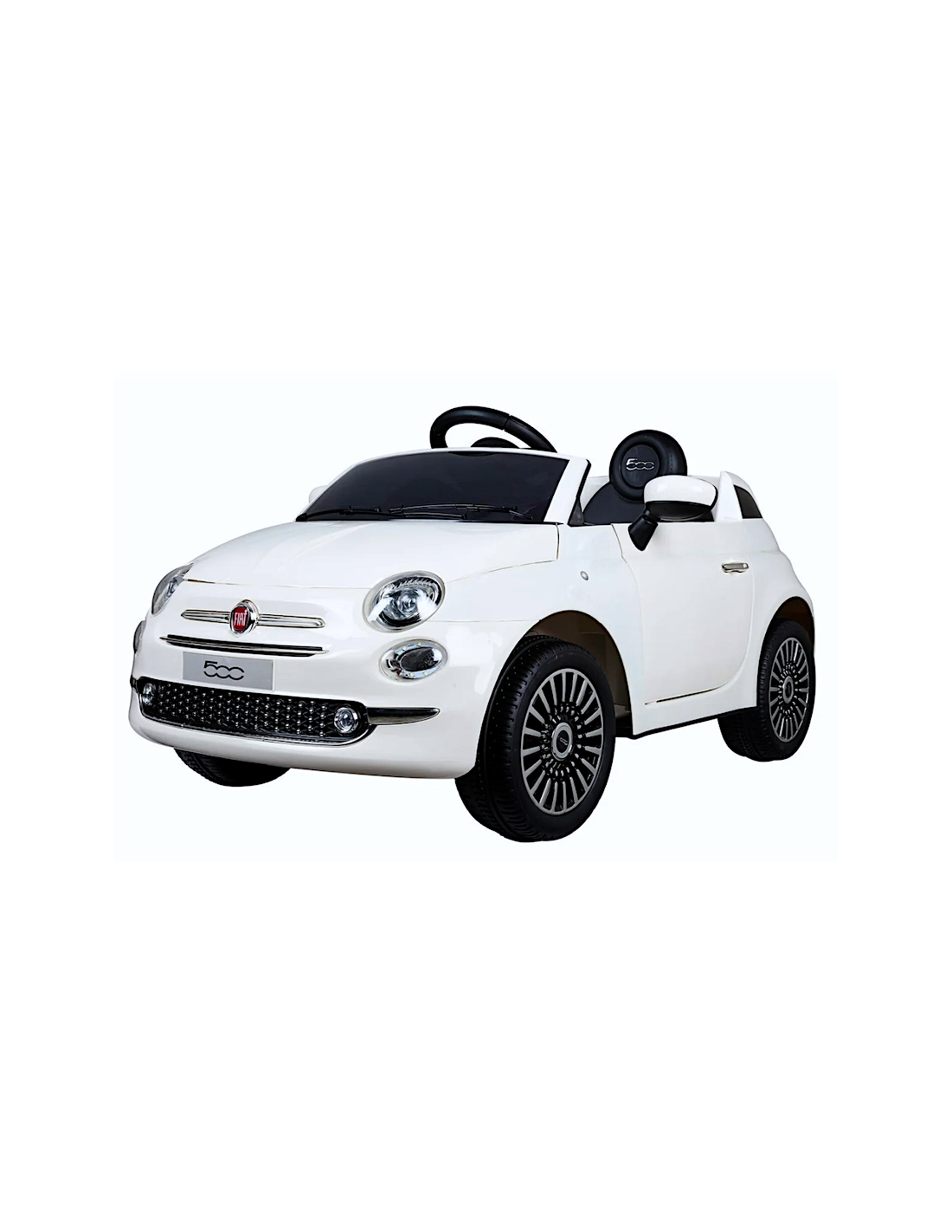 Auto elettrica bambini Fiat 500 12V bianca con telecomando | shopincasa.it