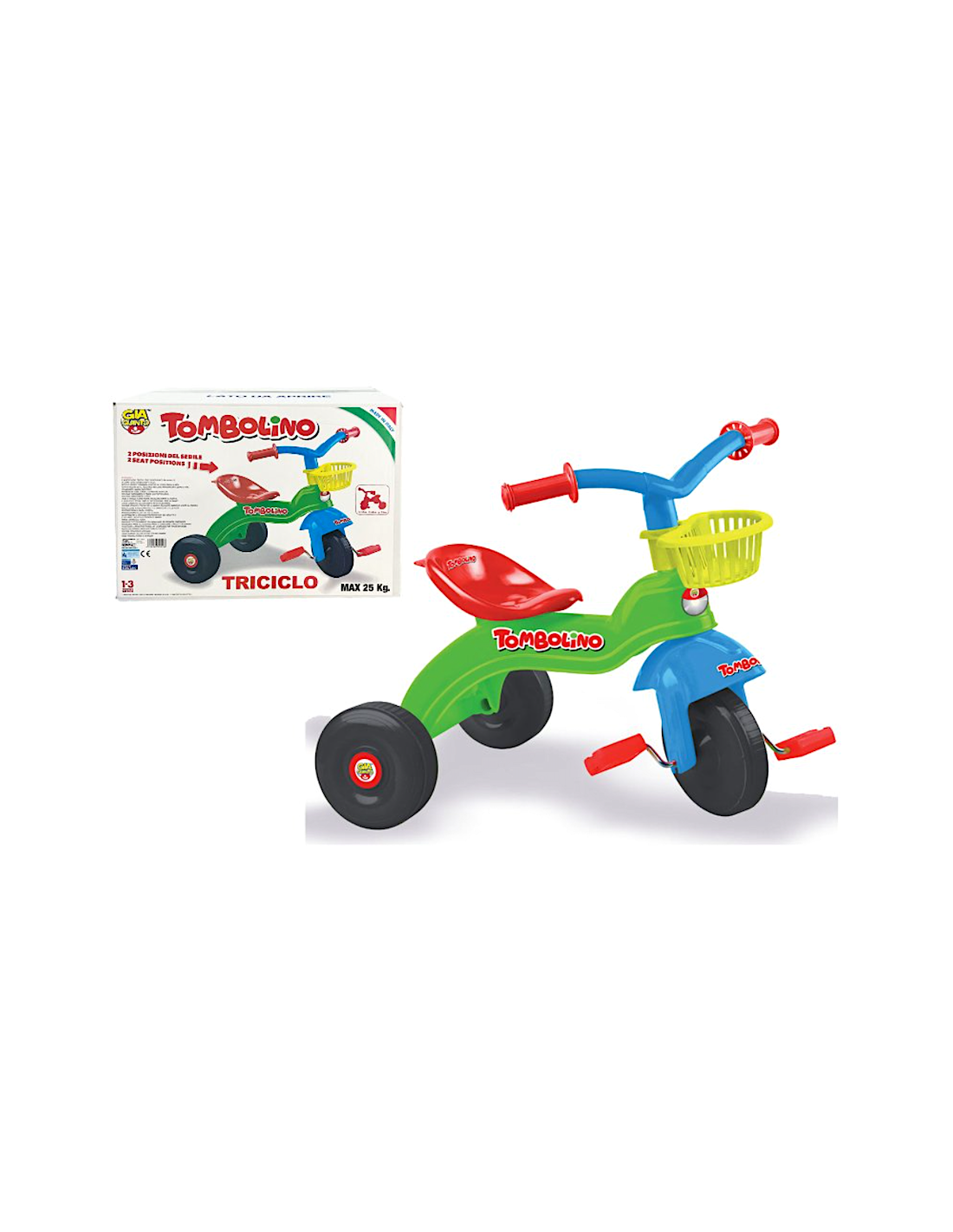 Triciclo Tombolino Fun Colors per bambini | shopincasa.it