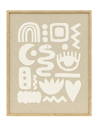 DECORAZIONE PARETE 205670 PETRA 40X50CM BEIGE