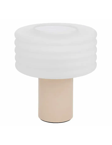LAMPADA TAVOLO 205956A ASTI 32X36CM CERAMICA/VETRO BEIGE