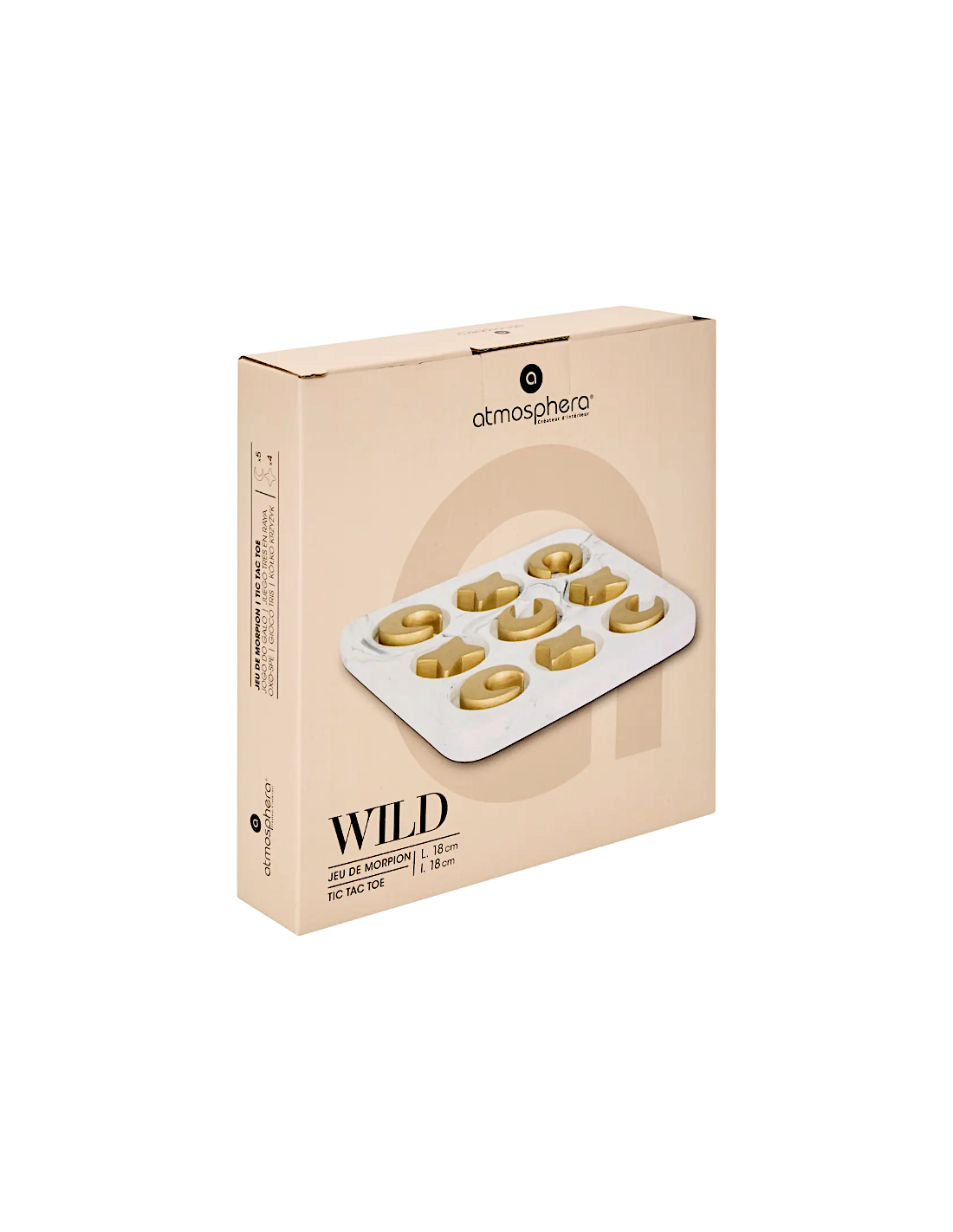 TRIS 206120 WILD ROMANCE 18X18CM CEMENTO BIANCO