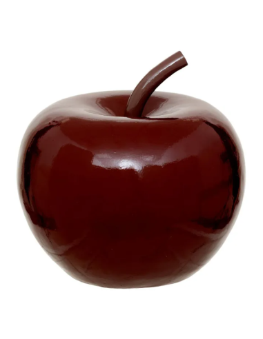 FIGURA MELA 206136 GLOSSY 26CM RESINA ROSSO