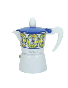 Caffettiera Citrus Blu Brandani 1 Tazza in Alluminio - shopincasa.it
