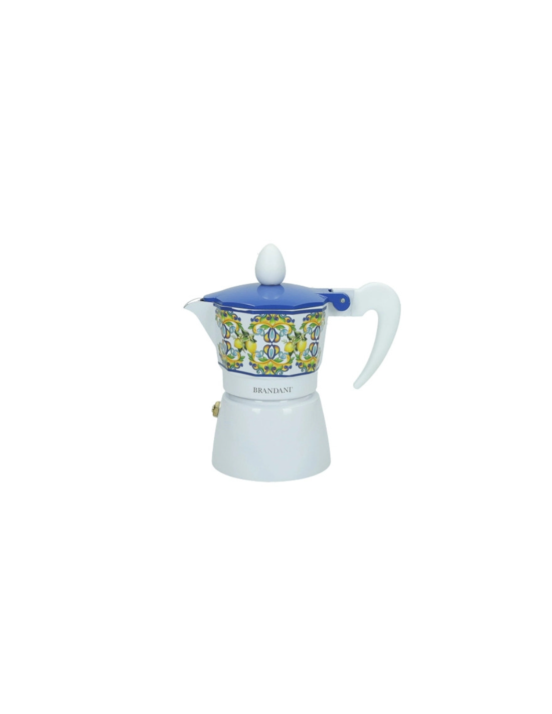 Caffettiera Citrus Blu Brandani 1 Tazza in Alluminio - shopincasa.it