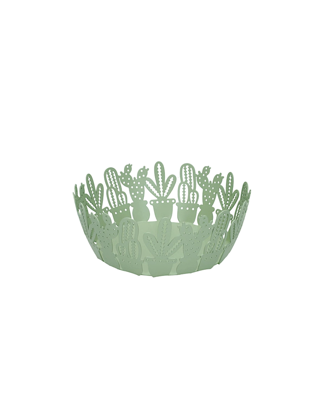 CESTINO CACTUS VERDE METAL