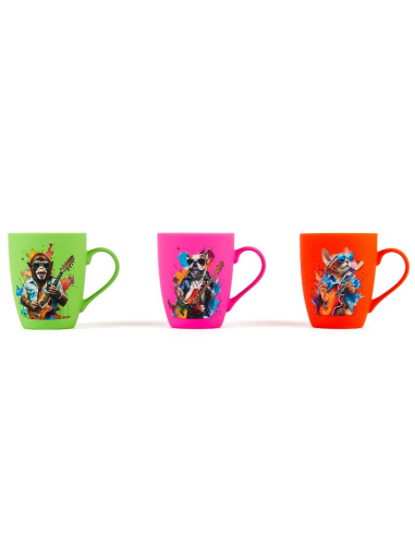 TAZZA MUG 27170 PORCELLANA FLOCCATA 350ML ASSORTITO