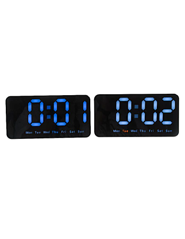 OROLOGIO SVEGLIA 30197 MULTIFUNZIONE LUCI LED 21X11CM