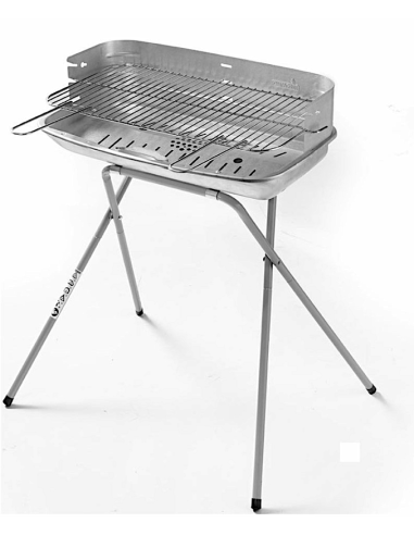 BARBECUE ACCIAIO ALLUMINATO H82CM GRIGLIA 60X36CM